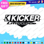 Fits Decal Kicker Audio Car Sound Stickers Speaker Subwoofers Amplifiers Car