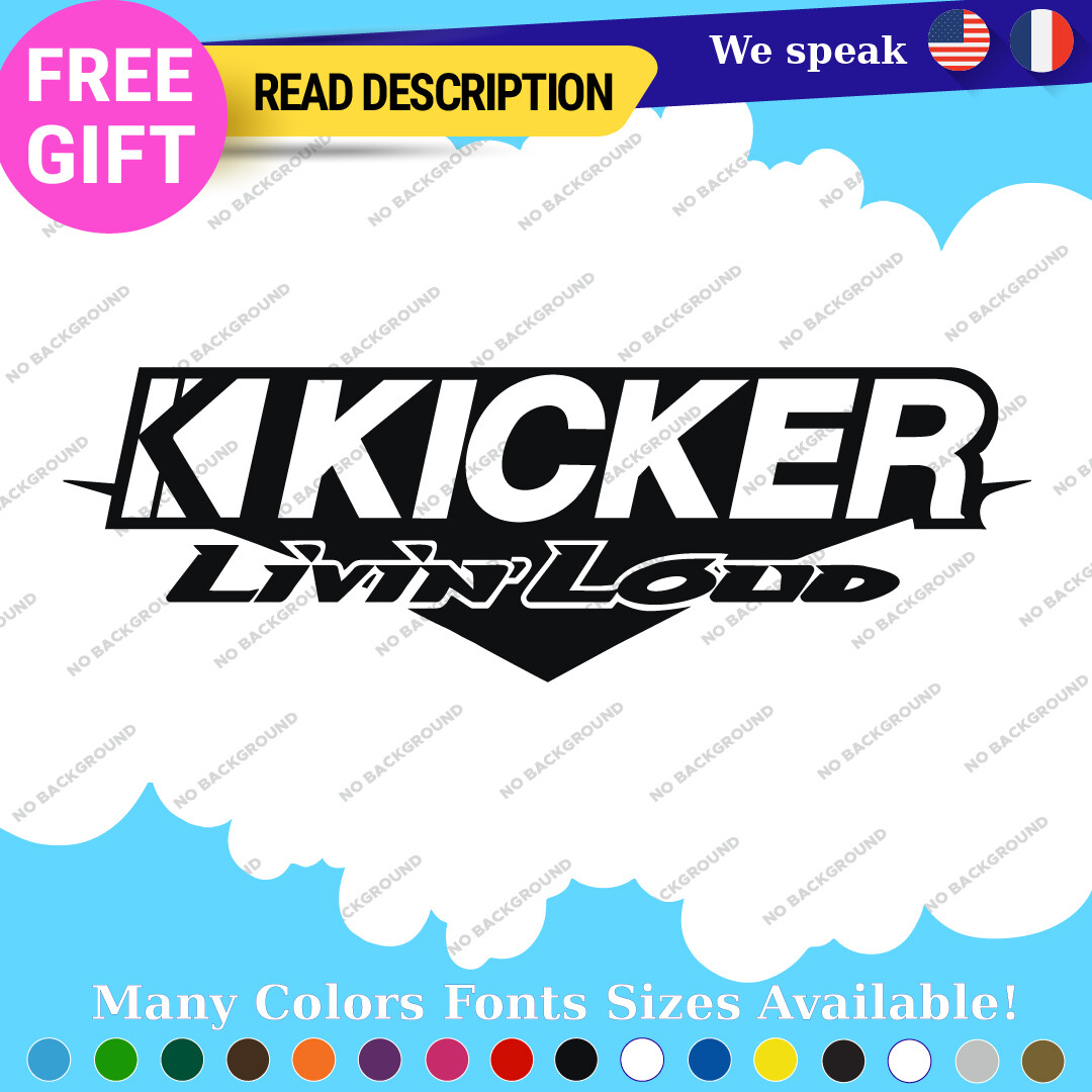 Fits Decal Kicker Audio Car Sound Stickers Speaker Subwoofers Amplifiers Car 297353865028 Fits Decal Kicker Audio Car Sound Stickers Speaker Subwoofers Amplifiers Car - Image 1