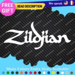Fits Zildjian Cymbals Decals Stickers Vinyl Music Drum Bass Band Pearl Head Rock - Image 3