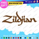 Fits Zildjian Cymbals Decals Stickers Vinyl Music Drum Bass Band Pearl Head Rock - Image 24