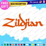 Fits Zildjian Cymbals Decals Stickers Vinyl Music Drum Bass Band Pearl Head Rock - Image 8