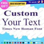 Custom New Times Roman Font Name Text Lettering Die Cut Decal Name Vinyl Sticker - Image 12