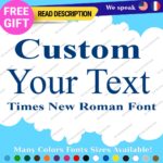 Custom New Times Roman Font Name Text Lettering Die Cut Decal Name Vinyl Sticker - Image 14