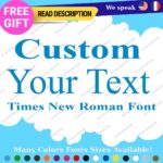 Custom New Times Roman Font Name Text Lettering Die Cut Decal Name Vinyl Sticker - Image 15