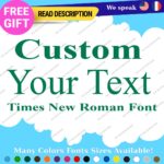 Custom New Times Roman Font Name Text Lettering Die Cut Decal Name Vinyl Sticker - Image 17