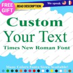 Custom New Times Roman Font Name Text Lettering Die Cut Decal Name Vinyl Sticker - Image 19