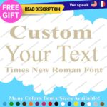 Custom New Times Roman Font Name Text Lettering Die Cut Decal Name Vinyl Sticker - Image 22