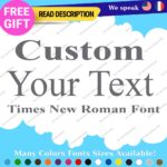 Custom New Times Roman Font Name Text Lettering Die Cut Decal Name Vinyl Sticker - Image 23