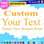 Custom New Times Roman Font Name Text Lettering Die Cut Decal Name Vinyl Sticker - Image 24