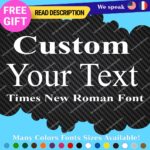 Custom New Times Roman Font Name Text Lettering Die Cut Decal Name Vinyl Sticker - Image 4