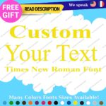 Custom New Times Roman Font Name Text Lettering Die Cut Decal Name Vinyl Sticker - Image 6