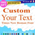 Custom New Times Roman Font Name Text Lettering Die Cut Decal Name Vinyl Sticker - Image 9