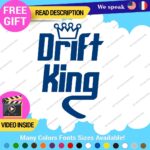 Drift King Decal Sticker Vinyl Illest Race Tunning Turbo JDM Car Lowered Turbo - Image 12