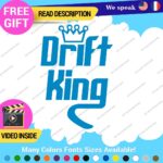 Drift King Decal Sticker Vinyl Illest Race Tunning Turbo JDM Car Lowered Turbo - Image 13
