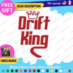 Drift King Decal Sticker Vinyl Illest Race Tunning Turbo JDM Car Lowered Turbo