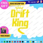 Drift King Decal Sticker Vinyl Illest Race Tunning Turbo JDM Car Lowered Turbo - Image 5