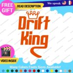 Drift King Decal Sticker Vinyl Illest Race Tunning Turbo JDM Car Lowered Turbo - Image 7