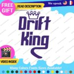 Drift King Decal Sticker Vinyl Illest Race Tunning Turbo JDM Car Lowered Turbo - Image 10
