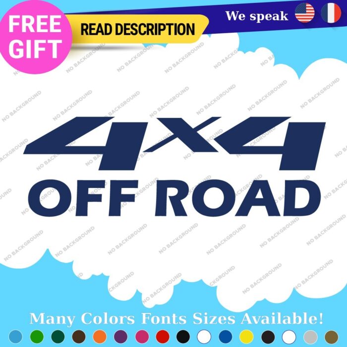 Fits 4X4 Off Road Decals Stickers Vinyl Truck Bedside Chevy Silverado GMC Sierr - Image 11