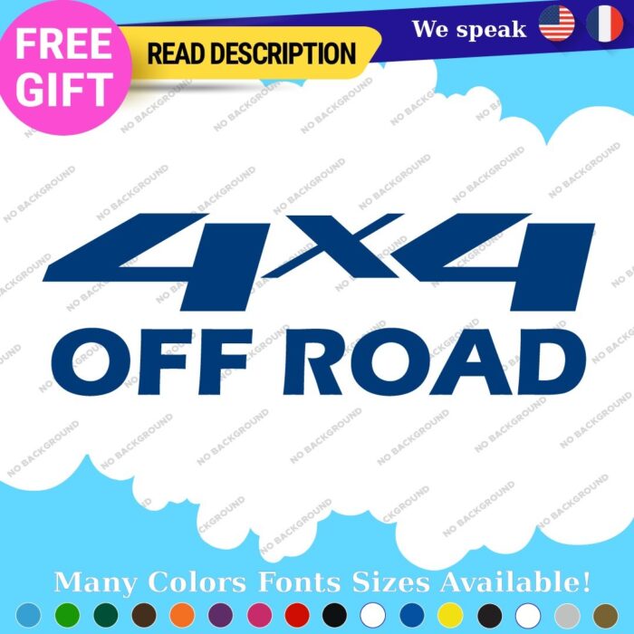 Fits 4X4 Off Road Decals Stickers Vinyl Truck Bedside Chevy Silverado GMC Sierr - Image 12