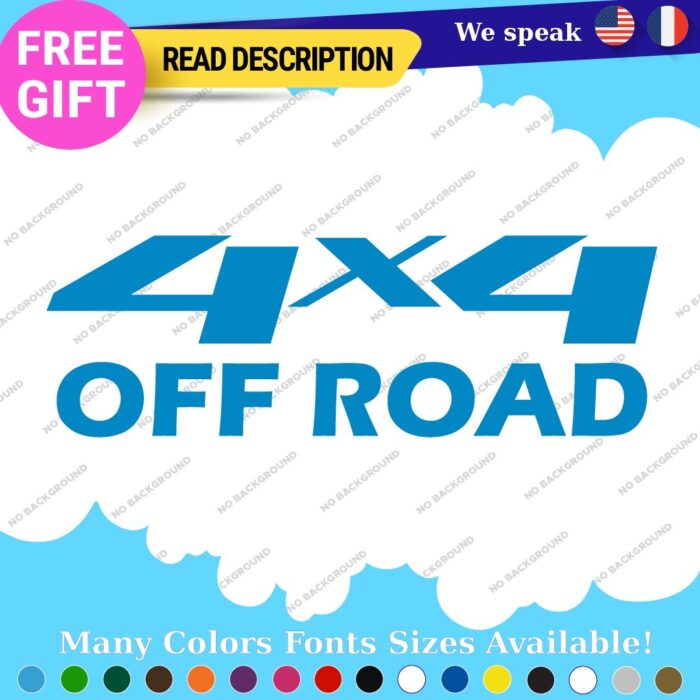 Fits 4X4 Off Road Decals Stickers Vinyl Truck Bedside Chevy Silverado GMC Sierr - Image 13