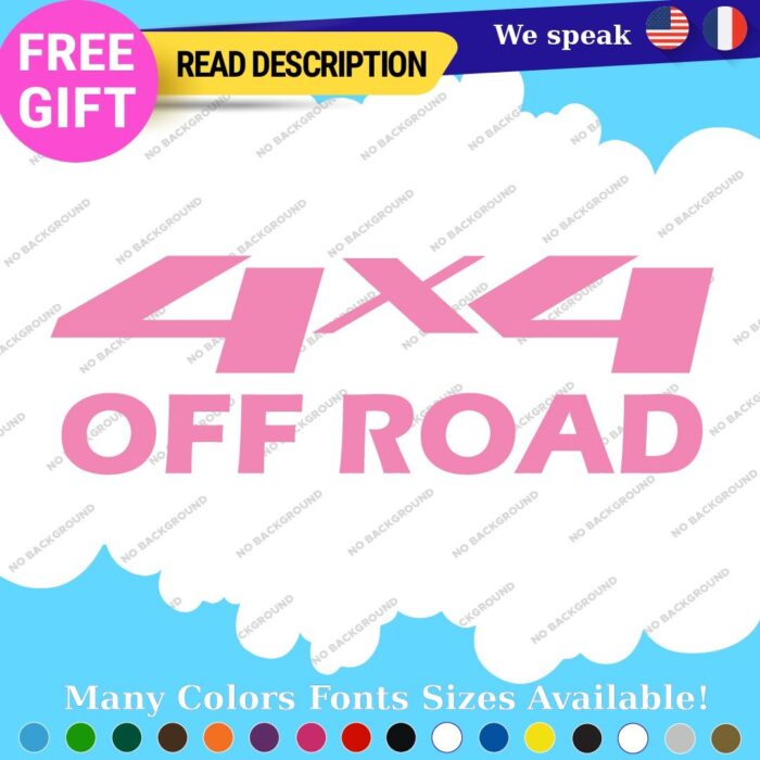 Fits 4X4 Off Road Decals Stickers Vinyl Truck Bedside Chevy Silverado GMC Sierr - Image 9