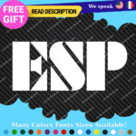 Fits ESP Guitar Stickers Decal Vinyl Headstock Neck Head Amp Case Rock Group MOP - Image 3