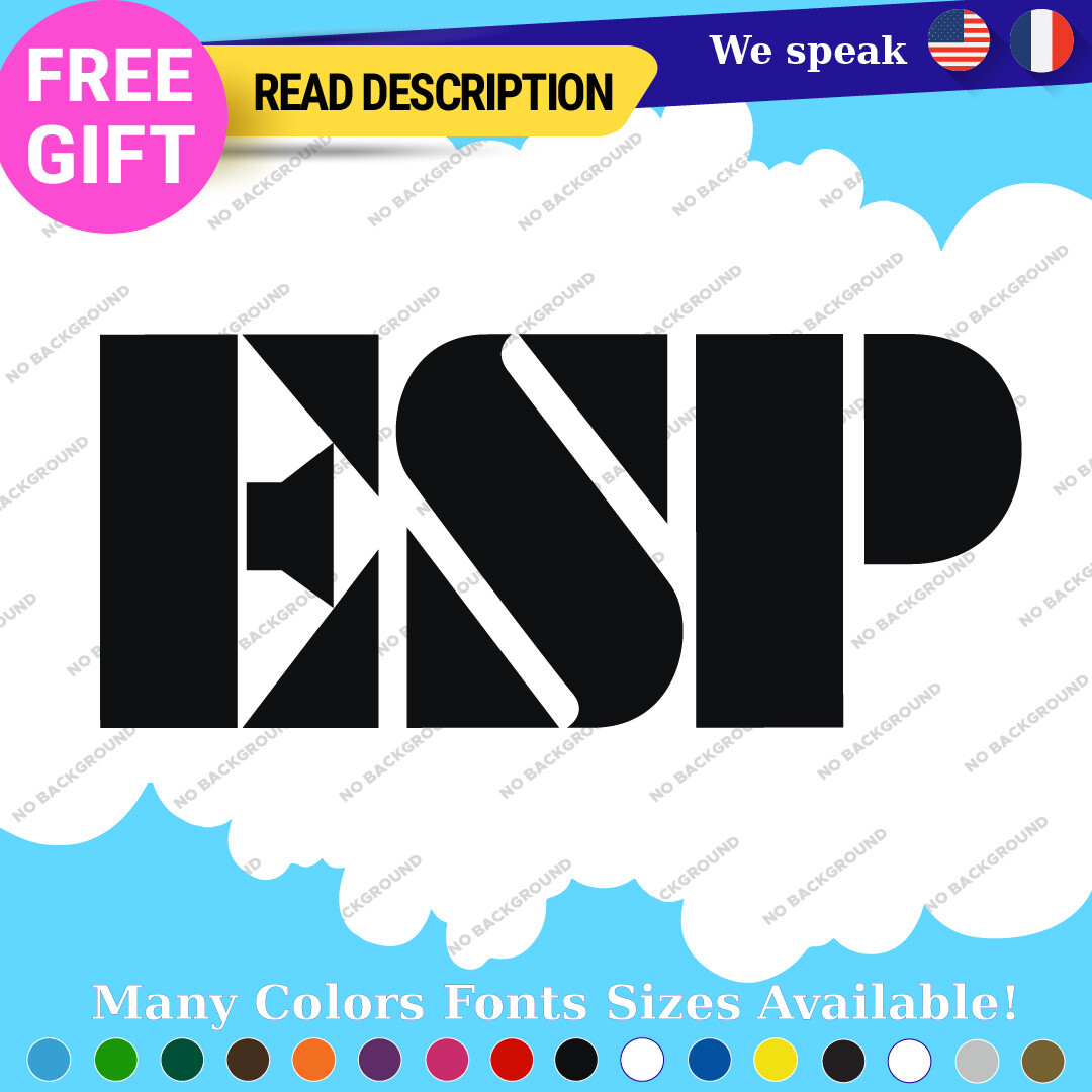 Fits ESP Guitar Stickers Decal Vinyl Headstock Neck Head Amp Case Rock Group MOP 297353885138 Fits ESP Guitar Stickers Decal Vinyl Headstock Neck Head Amp Case Rock Group MOP - Image 1