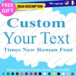 Custom New Times Roman Font Name Text Lettering Die Cut Decal Name Vinyl Sticker - Image 26