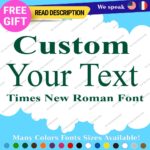 Custom New Times Roman Font Name Text Lettering Die Cut Decal Name Vinyl Sticker - Image 27