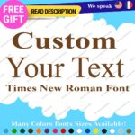 Custom New Times Roman Font Name Text Lettering Die Cut Decal Name Vinyl Sticker - Image 28
