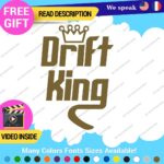Drift King Decal Sticker Vinyl Illest Race Tunning Turbo JDM Car Lowered Turbo - Image 23