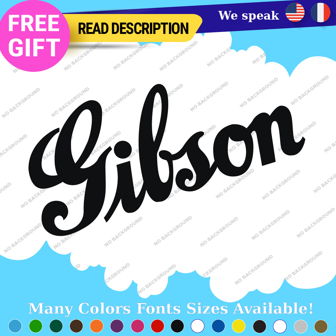 Fits Gibson Decals Stickers Vinyl Music Band Amp Diamond Guitar Pick Guard 297353885048 Fits Gibson Decals Stickers Vinyl Music Band Amp Diamond Guitar Pick Guard - Image 1