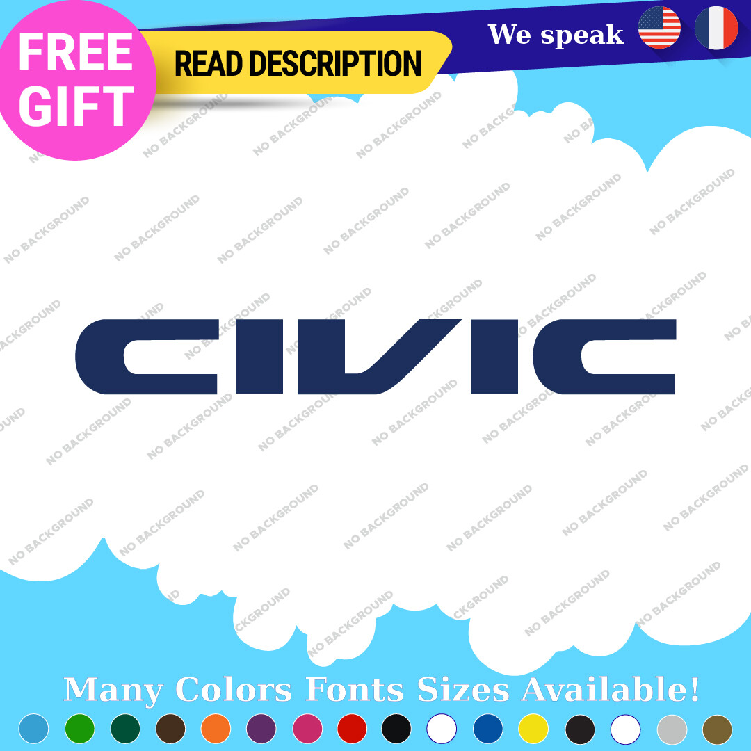 Fit Civic Honda Decal Sticker Vinyl JDM Drift Tuning Race Type Dohc I Vtec Turbo 297353865178 Fit Civic Honda Decal Sticker Vinyl JDM Drift Tuning Race Type Dohc i-vtec Turbo - Image 1