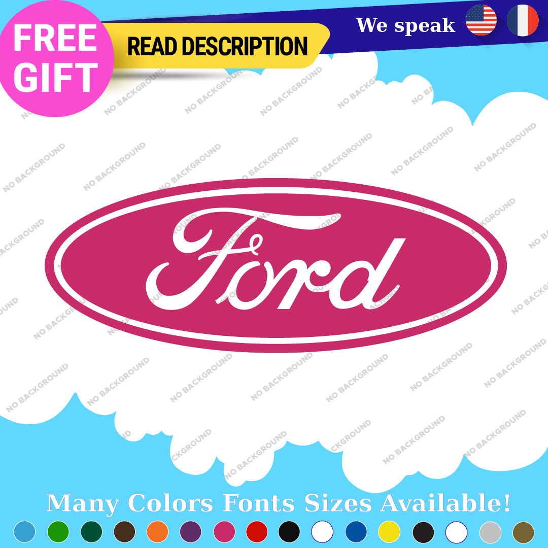 Fits Oval Ford Decal Sticker Vinyl Vintage Mustang Car Emblem Truck Build Escort - Image 23