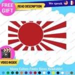 Japan Flag Stickers Decals Vinyl Nippon Empire Of the Rising Sun JDM Racing Cars