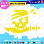 Jolly Roger Skull Sticker Decal Lego Pirate Boat Flag Crossbone Sword Sail Beach - Image 16