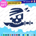 Jolly Roger Skull Sticker Decal Lego Pirate Boat Flag Crossbone Sword Sail Beach - Image 23