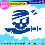 Jolly Roger Skull Sticker Decal Lego Pirate Boat Flag Crossbone Sword Sail Beach - Image 4