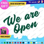 We Are Open Decal Sticker Vinyl Store Windows Shop Wall Sign Business Hours ❤ - Image 27