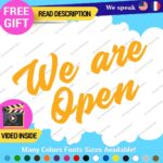 We Are Open Decal Sticker Vinyl Store Windows Shop Wall Sign Business Hours ❤ - Image 26
