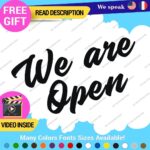 We Are Open Decal Sticker Vinyl Store Windows Shop Wall Sign Business Hours ❤ - Image 3
