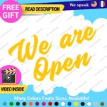 We Are Open Decal Sticker Vinyl Store Windows Shop Wall Sign Business Hours ❤ - Image 4