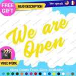 We Are Open Decal Sticker Vinyl Store Windows Shop Wall Sign Business Hours ❤ - Image 5