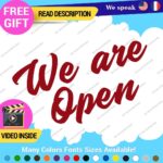 We Are Open Decal Sticker Vinyl Store Windows Shop Wall Sign Business Hours ❤ - Image 6