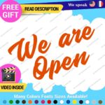 We Are Open Decal Sticker Vinyl Store Windows Shop Wall Sign Business Hours ❤ - Image 8