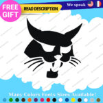 Fits BobCat Decals Stickers Vinyl Excavator Head Machinery Door Skid Steer Load