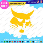 Fits BobCat Decals Stickers Vinyl Excavator Head Machinery Door Skid Steer Load - Image 5