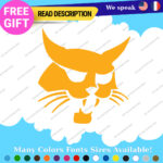 Fits BobCat Decals Stickers Vinyl Excavator Head Machinery Door Skid Steer Load - Image 26