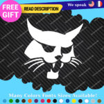 Fits BobCat Decals Stickers Vinyl Excavator Head Machinery Door Skid Steer Load - Image 28